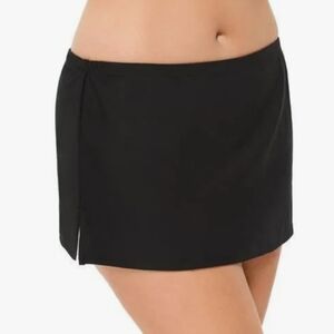 New! Christina Swim Skirt Women's 12 Black Bathing Suit Bottoms